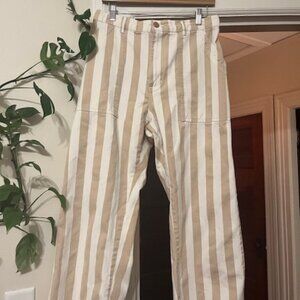 Big Bud Press Stripe Work Pants - KHAKI CUSTOM Large Petite